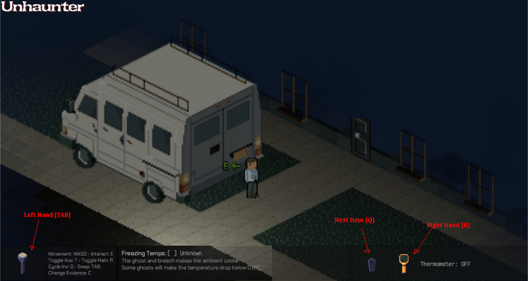 Screenshot of Unhaunter game